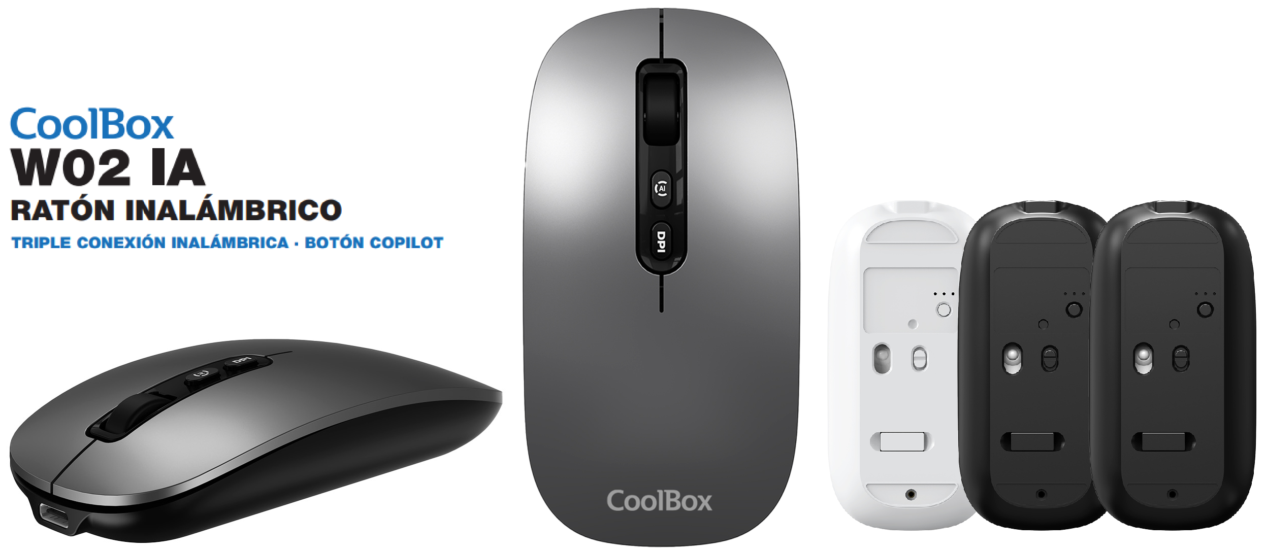 Coolbox W02 IA TRIPLE CONEXIÓN INALÁMBRICA · BOTÓN COPILOT